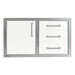 Alfresco 32-Inch Stainless Steel Soft-Close Door & Triple Drawer Combo With Marine Armour | White Matte - Left Door