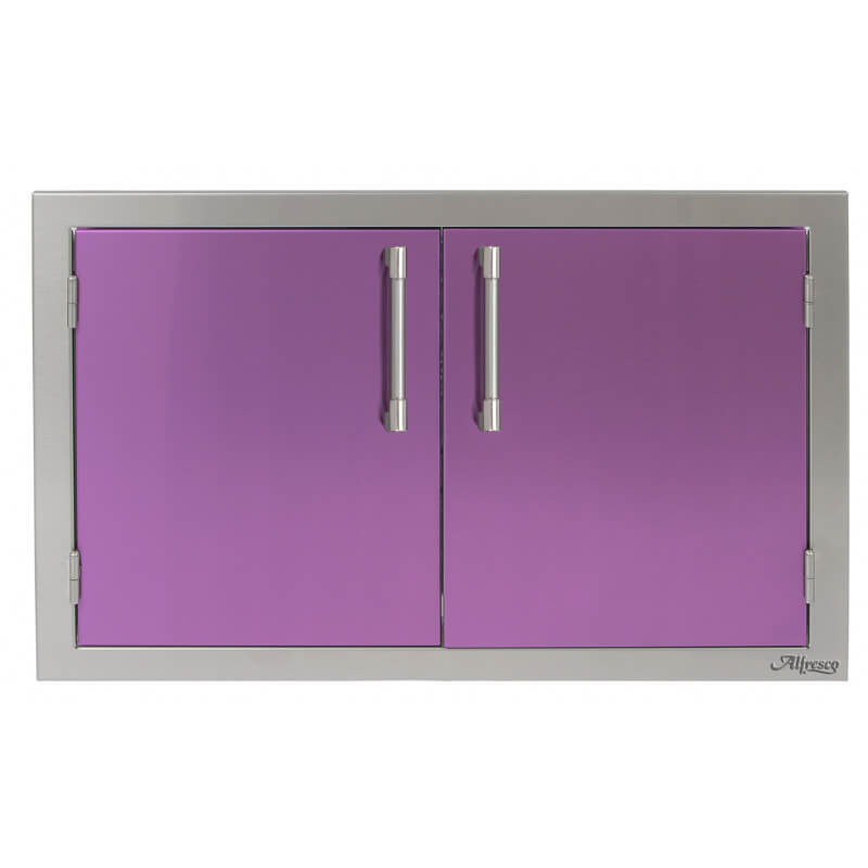 Alfresco 36 Inch Stainless Steel Double Sided Access Door With Marine Armour | Blue Lilac