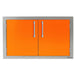 Alfresco 36 Inch Stainless Steel Double Sided Access Door With Marine Armour | Luminous Orange