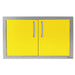 Alfresco 36 Inch Stainless Steel Double Sided Access Door With Marine Armour | Traffic Yellow