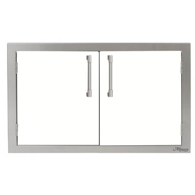 Alfresco 36 Inch Stainless Steel Double Sided Access Door With Marine Armour | Signal White Matte