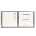 Alfresco 42-Inch Stainless Steel Soft-Close Door & Triple Drawer Combo | Signal White Gloss- Left Door