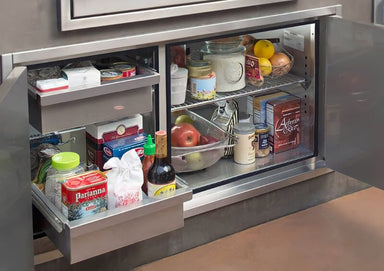 Alfresco 42 X 21-Inch Low Profile Sealed Dry Storage Pantry | Installed in Outdoor Kitchen