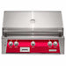 Alfresco ALXE 36-Inch Built-In Gas Grill With Sear Zone And Rotisserie With Marine Armour | Raspberry Red
