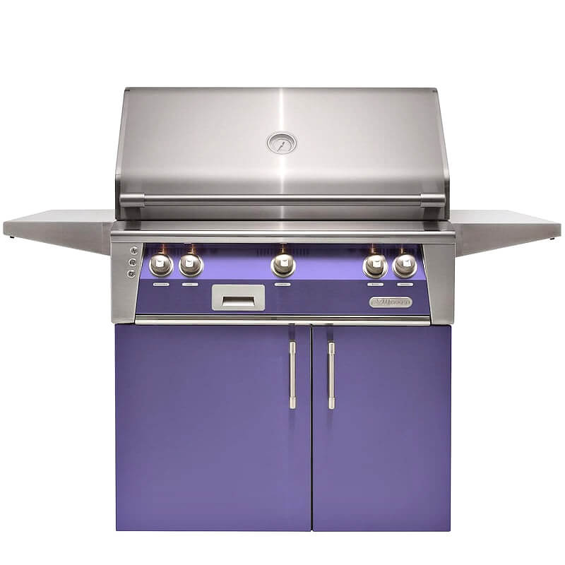 Alfresco ALXE 36-Inch Freestanding Gas Grill With Sear Zone And Rotisserie With Marine Armour | Blue Lilac