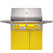 Alfresco ALXE 36-Inch Freestanding Gas Grill With Sear Zone And Rotisserie With Marine Armour | Traffic Yellow