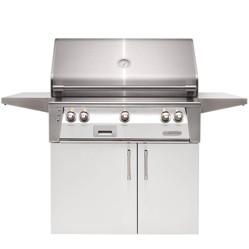 Alfresco ALXE 36-Inch Freestanding Gas Grill With Sear Zone And Rotisserie | Gloss White