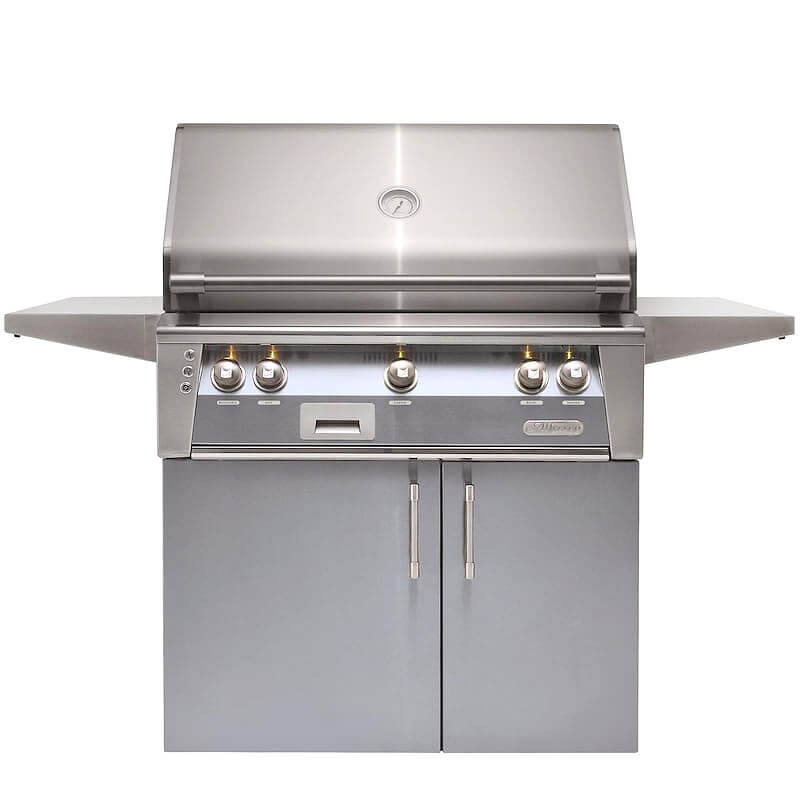 Alfresco ALXE 36-Inch Freestanding Gas Grill With Sear Zone And Rotisserie | Signal Gray