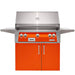 Alfresco ALXE 36-Inch Freestanding Gas Grill With Rotisserie With Marine Armour | Luminous Orange