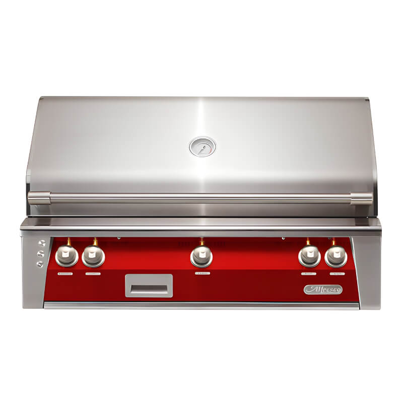 Alfresco ALXE 42 Inch Built In Natural Gas Grill With Sear Zone And Rotisserie ALXE 42SZ With Marine Armour | Carmine Red