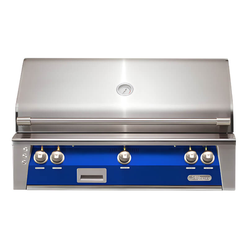 Alfresco 42-Inch Built-In Natural Gas Grill With Sear Zone And Rotisserie - ALXE-42SZ With Marine Armour | Ultramarine Blue