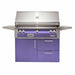 Alfresco ALXE 42-Inch Gas Grill on Deluxe Cart With Rotisserie | Blue Lilac