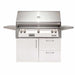 Alfresco ALXE 42-Inch Gas Grill on Deluxe Cart With Rotisserie | Signal White
