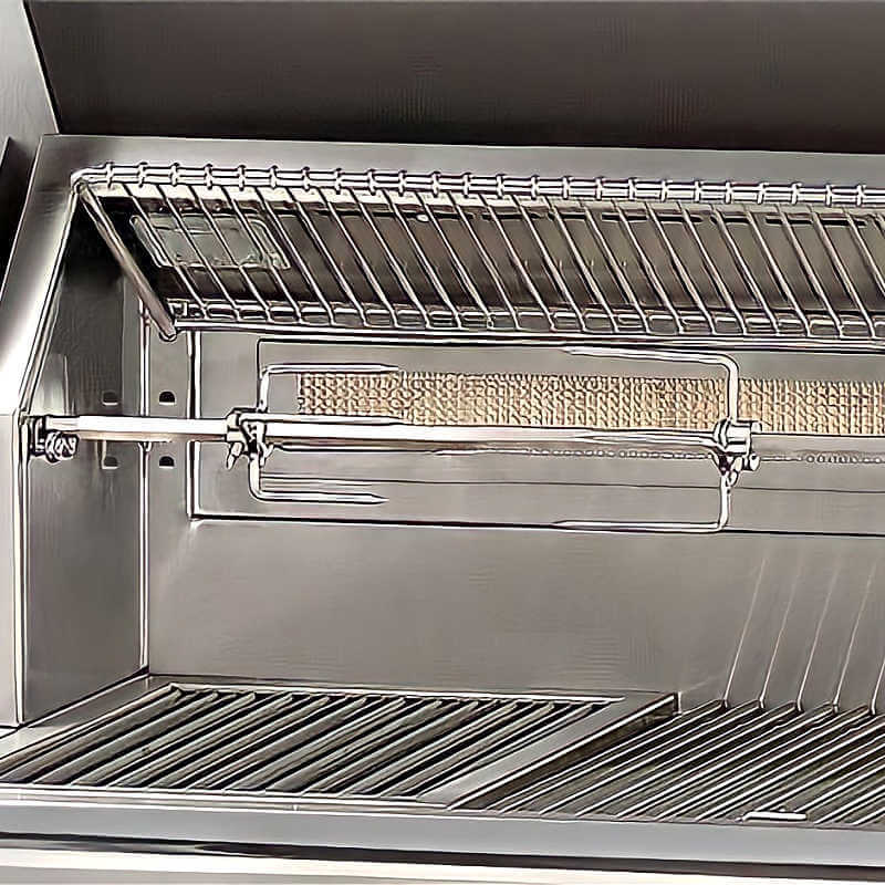 Alfresco ALXE 42-Inch Gas Grill on Deluxe Cart With Rotisserie | Rotisserie Kit With Forks