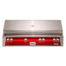 Alfresco ALXE 56-Inch Built-In Gas All Grill With Sear Zone And Rotisserie - ALXE-56SZ With Marine Armour | Carmine Red
