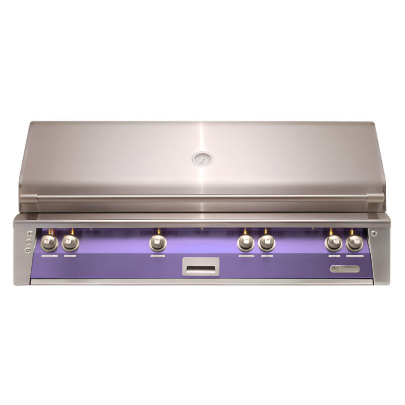 Alfresco ALXE 56-Inch Built-In Gas All Grill With Sear Zone And Rotisserie - ALXE-56SZ With Marine Armour | Lilac Blue