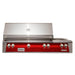 Alfresco ALXE 56-Inch Built-In Deluxe Grill With Sear Zone, Rotisserie And Side Burner With Marine Armour | Carmine Red
