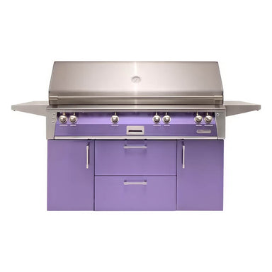 Alfresco Grills ALXE-56BFGC-NG-S4005 Alfresco ALXE 56-Inch Freestanding Natural Gas All Grill With Sear Zone And Rotisserie | Blue Lilac