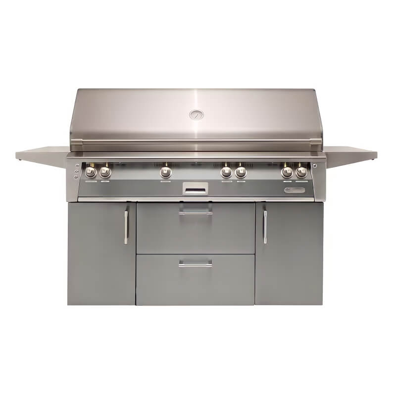 Alfresco Grills ALXE-56BFGC-NG-S7004 Alfresco ALXE 56-Inch Freestanding Natural Gas All Grill With Sear Zone And Rotisserie | Signal Gray