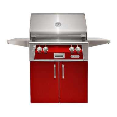 Alfresco ALXE 30-Inch Freestanding Gas Grill with Rotisserie With Marine Armour | Carmine Red