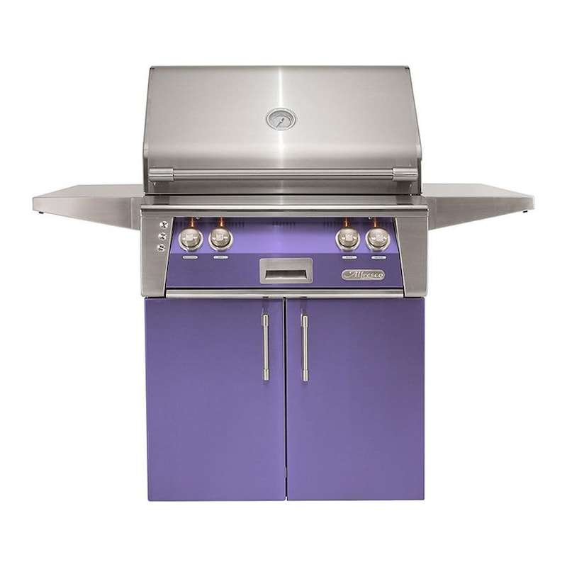Alfresco ALXE 30-Inch Freestanding Gas Grill w/ Sear Zone & Rotisserie With Marine Armour | Blue Lilac