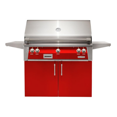 Alfresco ALXE 42-Inch Freestanding Gas Grill With Sear Zone And Rotisserie With Marine Armour | Carmine Red
