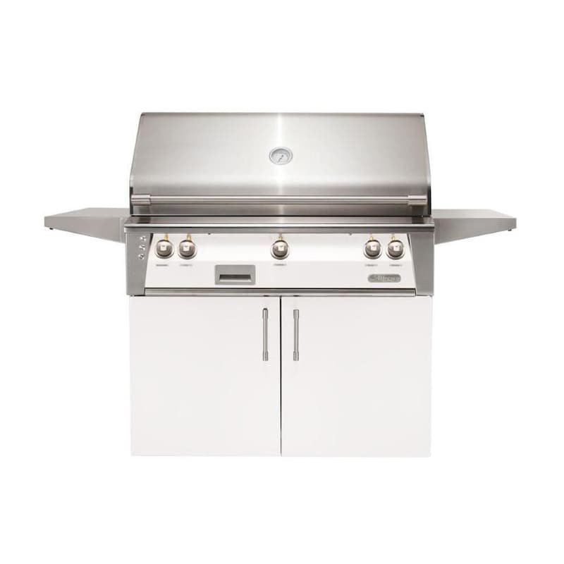 Alfresco ALXE 42-Inch Freestanding Gas Grill With Sear Zone And Rotisserie With Marine Armour | Gloss White
