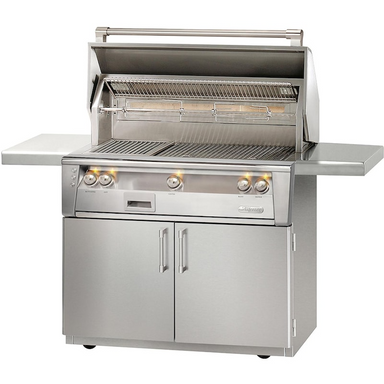 Alfresco ALXE 42-Inch Freestanding Gas Grill With Sear Zone And Rotisserie With Marine Armour | Stainless Steel Finish