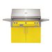 Alfresco ALXE 42-Inch Freestanding Gas Grill With Sear Zone And Rotisserie With Marine Armour | Traffic Yellow