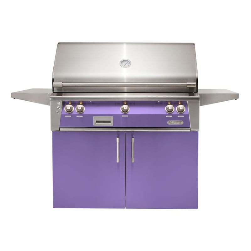 Alfresco ALXE 42-Inch Freestanding Gas Grill With Sear Zone And Rotisserie | Blue Lilac