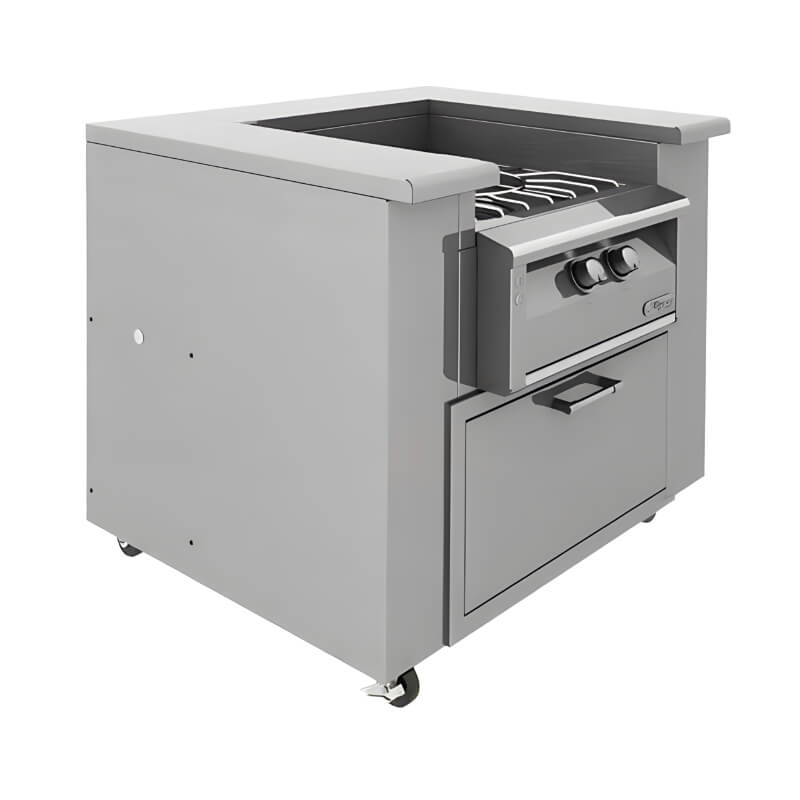 Alfresco All Stainless Counter with Storage With Marine Armour | Fit Alfresco Versa Power Cooking System