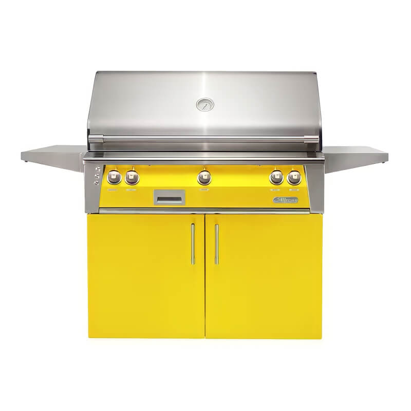 Alfresco Grills ALXE-42C-S1023 Alfresco ALXE 42-Inch Grill With Rotisserie With Marine Armour in Traffic Yellow