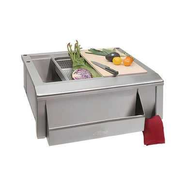 Alfresco 30-Inch Outdoor Rated Versa Apron Sink With Prep Package With Marine Armour