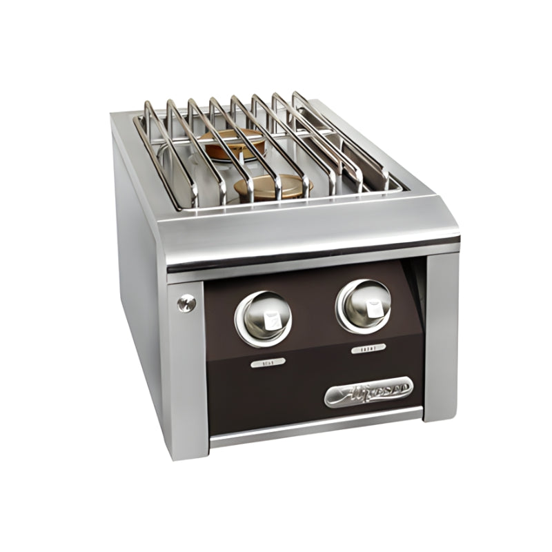 Alfresco Built-In Double Side Burner With Marine Armour | Jet Black