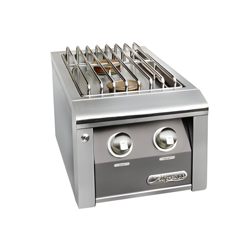 Alfresco Built-In Double Side Burner With Marine Armour | Signal Grey Built