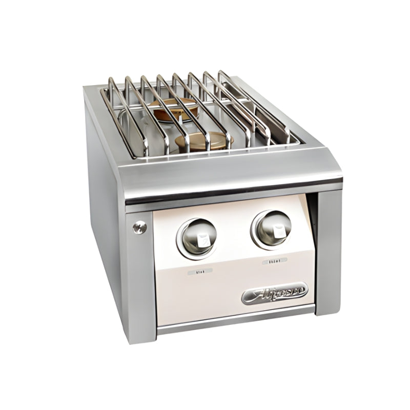 Alfresco Built-In Double Side Burner With Marine Armour | Signal White