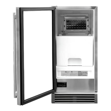 American Made Grills 15-Inch 50 Lbs Capacity Outdoor Rated Ice Maker | Forced Air Cooling System