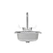 American Made Grills 15-Inch x 15-Inch Drop-in Sink | Hot and Cold Faucet