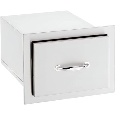 American Made Grills 17-Inch Stainless Steel Flush Mount Single Drawer | Polished Drawer Handle