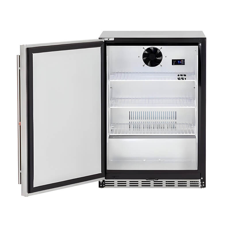 American Made Grills 24 Inch 5.3 Cu. Ft. Deluxe Outdoor Refrigerator | Compression Fan Cooling System