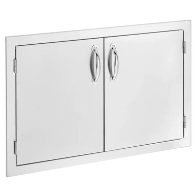 American Made Grills 36-Inch Stainless Steel Double Access Door | Angled View