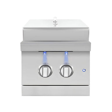 American Made Grills Encore Double Side Burner | Stainless Steel Lid