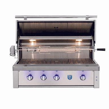 American Made Grills Estate 42 Inch Built In Grill | Opened Grill Hood