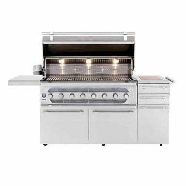 American Made Grills Muscle 54 Inch Hybrid Freestanding Grill | Grill Opened