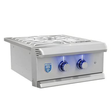 American Made Grills Muscle Built-In Power Burner | Blue LED Lights on Gas Controls