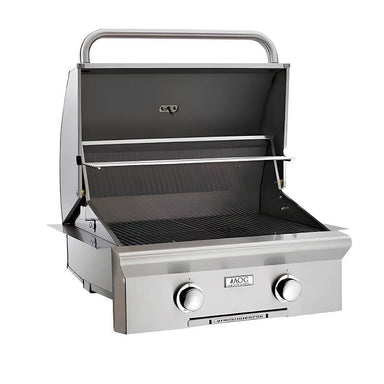 American Outdoor Grill T-Series 24 Inch 2 Burner Built-In Gas Grill | Grill Hood Opened