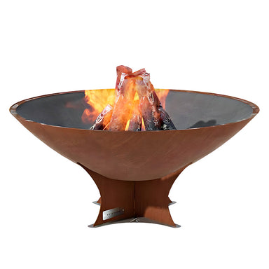 Arteflame 40 Inch Classic Low Euro Base Fire Pit With Wood Fire