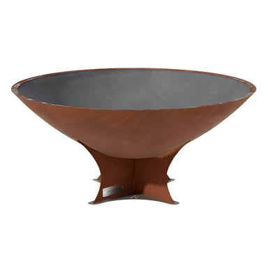 Arteflame 40 Inch Classic Low Euro Base Fire Pit With Corten Steel Construction