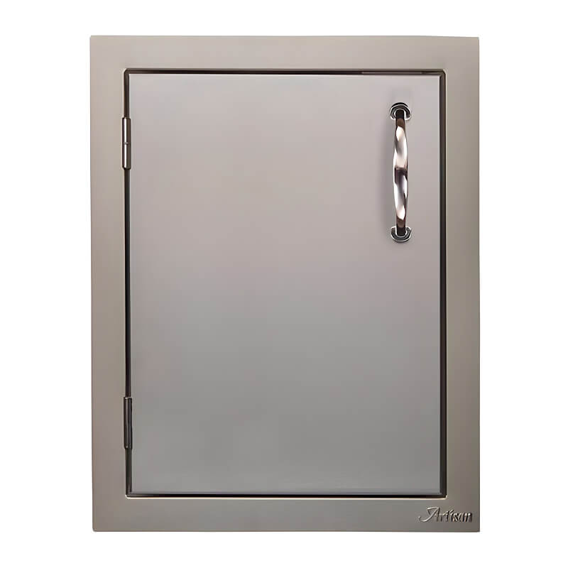 Artisan 17-Inch Stainless Steel Single Vertical Access Door With Marine Armour | Left Hinge