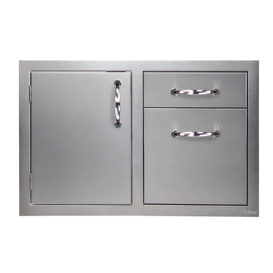 Artisan 32-Inch Single Access Door & Double Drawer Combo With Marine Armour | Left Side Single Access Door